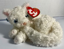 Ty Beanie Baby Starlett White Cat 6.5 Inch 2001 RETIRED Plush Stuffed Persian