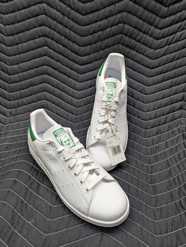 Adidas Originals Stan Smith Men’s Athletic Shoe White Sneakers Mint - Picture 2 of 10