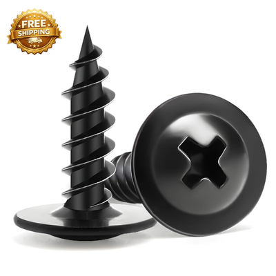 #ad Wood Screws 1 2 Inch 160 PCS Premium Phillips Truss Head Black Wood $8.04