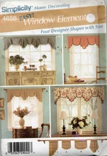VTG!NEW!UNCUT!4656 SIMPLICTY EASY WINDOW ELEMENT 4 DESIGNER SHAPES