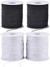 Stretchy String for Bracelets, 4 Rolls 1 Mm Sturdy Elastic String Elastic Cord f