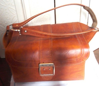 '70s Vintage Samsonite Sonora Travel Makeup Shoulder Bag Carry-on Brown