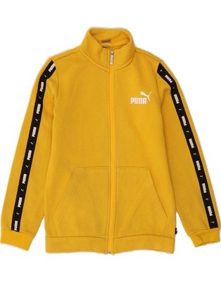 Puma Jungen Grafik Trainingsanzug Oberteil Jacke 11-12 Jahre Large gelb Baumwolle CA03