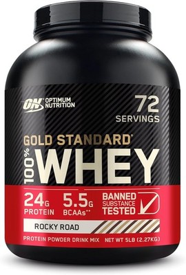 Nutrition Gold Standard 100% Whey Protein Powder, Rocky Road, 5 Pound