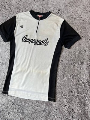 Campagnolo Cycling Jersey Mens Black White Vintage Size L | eBay