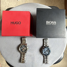 HUGO & BOSS Men’s Stainless Steel Watches With Original Boxes, Papers & Tags