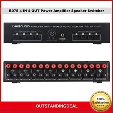 B075 4-IN 4-OUT Power Amplifier Speaker Switcher 300W Lossless Speaker Switch