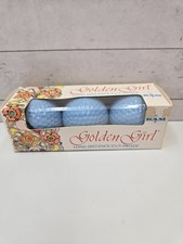 Vintage RAM Golden Girl Golf Balls 3-Pack Blue Long Distance Cut-Proof