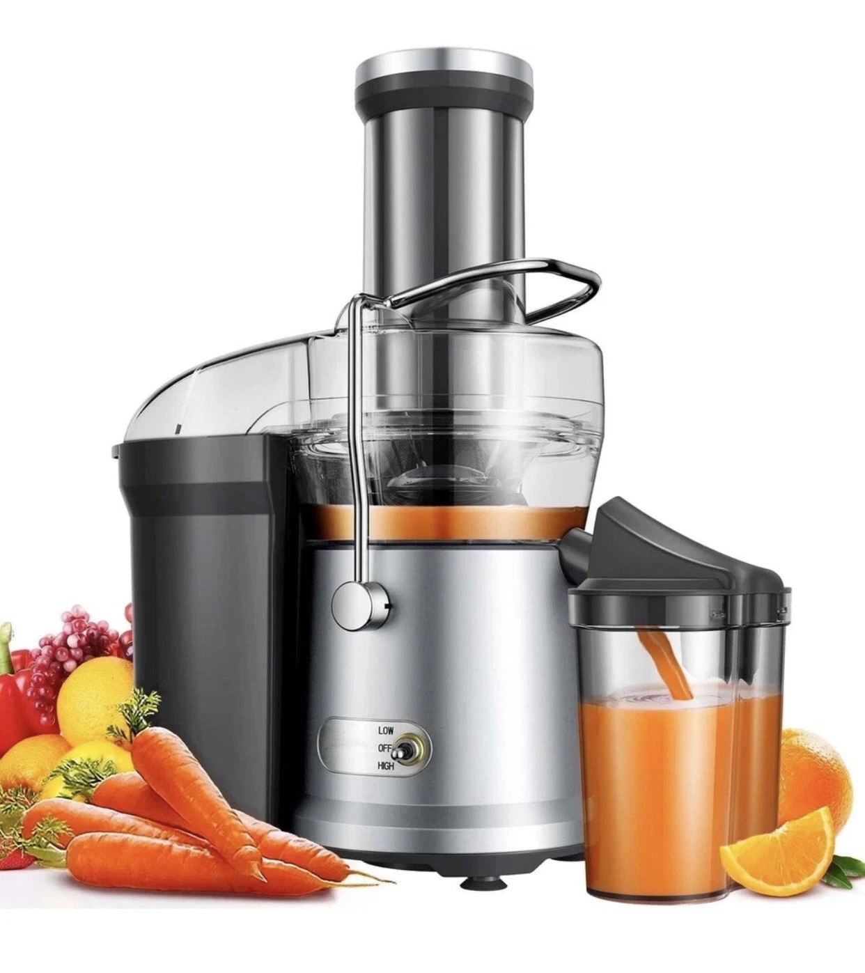 1200W Electric Centrifugal Juicer Extractor Citrus Machine Mouth NEW