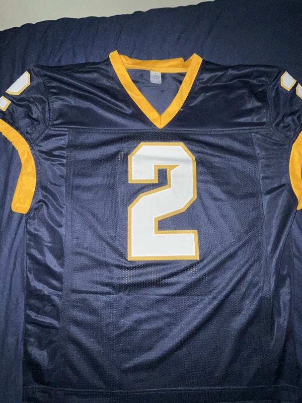Vandeross III Autographed NCAA Football Jersey #2 Navy Gold Original Signed