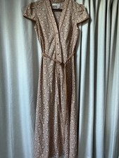 Chelsea & Violet Maxi Button Up Dress terra-cotta/Pinkish Floral Sz XS