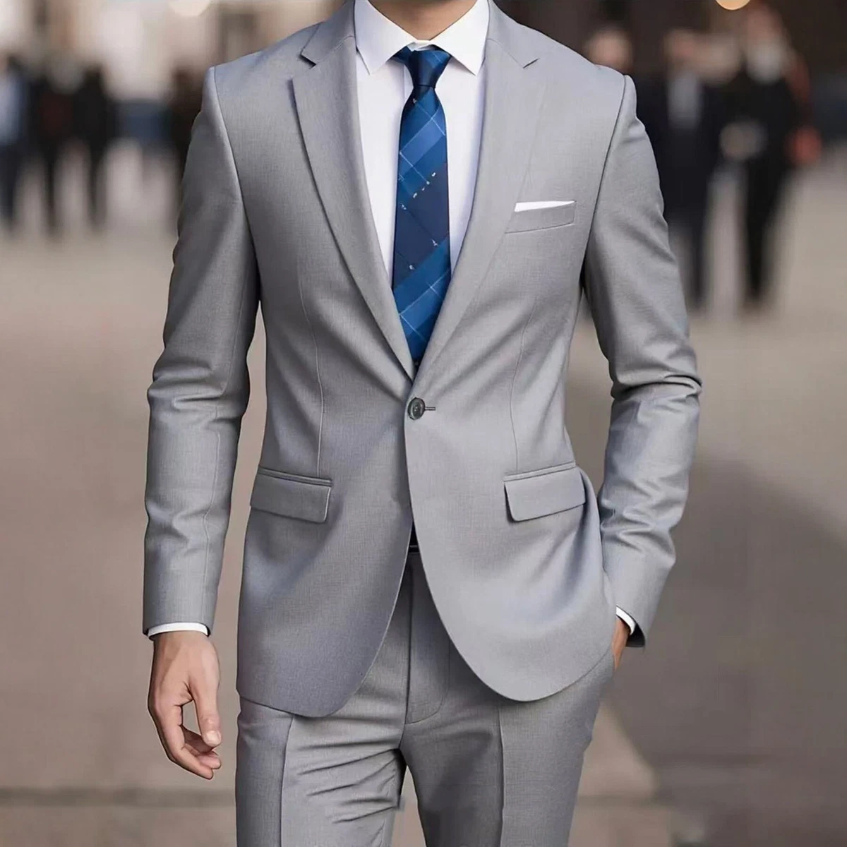 Mens Business-Casual Suit Slim-Fit Korean Style
