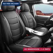 Car Seat Covers Full Set 5 Seats Nappa Leather Airbag Compatible Waterproof fo