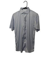 Collars  Co Shirt Mens Small Blue Plaid Performance Stretch Dress Collar NWOT