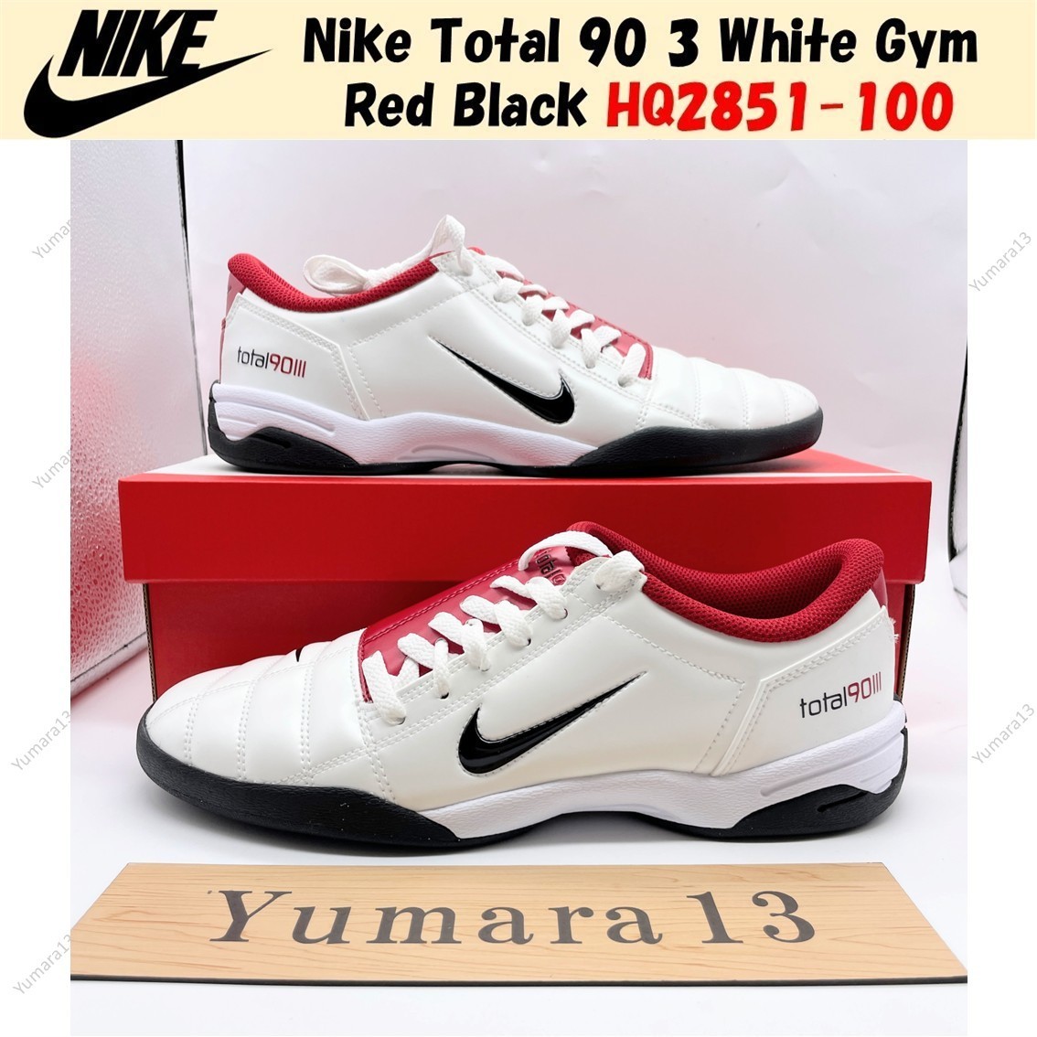 Nike Total 90 3 White Gym Red Black HQ2851-100 Men's Size | eBay