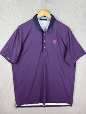 Greyson Polo Shirt Mens Large Purple Geometric Golf Performance Stretch BH Logo