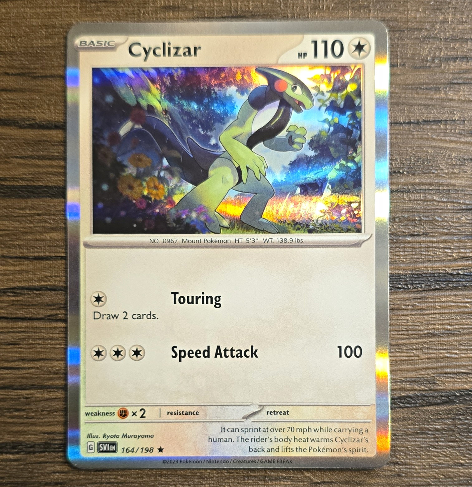 Pokemon TCG Cyclizar 164/198 SV01 S&V Base Set  Holo Rare EN
