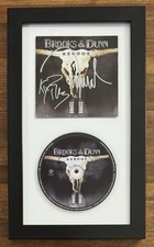 SIGNED FRAMED Brooks And Dunn Reboot II Album Cover Book & CD Beckett BAS COA