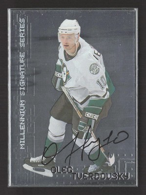 1999 In The Game Millennium Signature Series Oleg Tverdovsky #3 auto