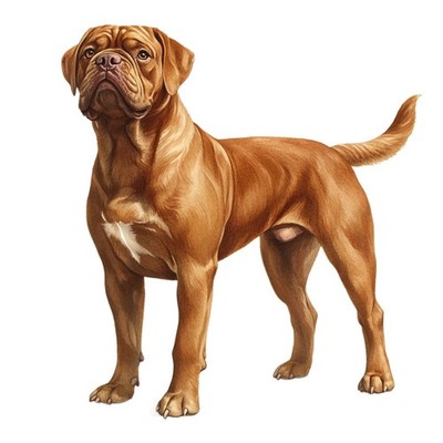 2x Sticker Bordeaux Dogge Autoaufkleber 9x9cm Dogue de Bordeaux Mastiff