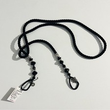 Chicos Summer Essential High Hip Tie Rope Belt Womens S/M Black Beaded New