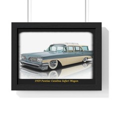 Iconic 1959 Pontiac Catalina Safari Wagon Poster - Classic Vintage American Car