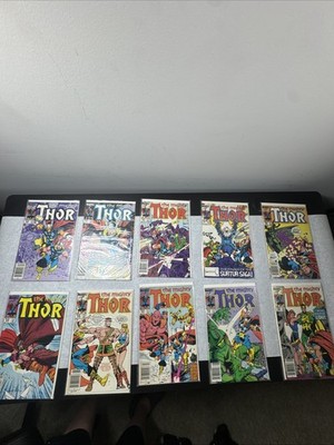 The Mighty Thor Lot # 350 - 359.  Gemini Mailer, Bagged & Boarded. Marvel Comics