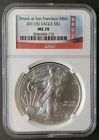 2011 (S) $1 American Silver Eagle Dollar NGC MS70