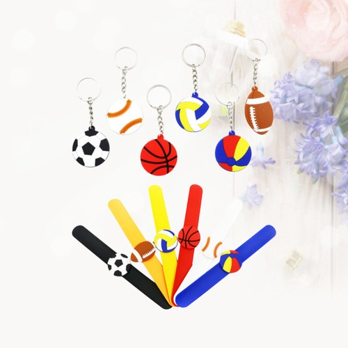 12 PCS Bracelets for Boys Sports Party Keychain Child Silicone Wrist Band - Picture 10 of 12
