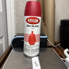 Krylon Sea Glass Ruby Semi Translucent Frosted Finish Spray Paint 12 Oz New