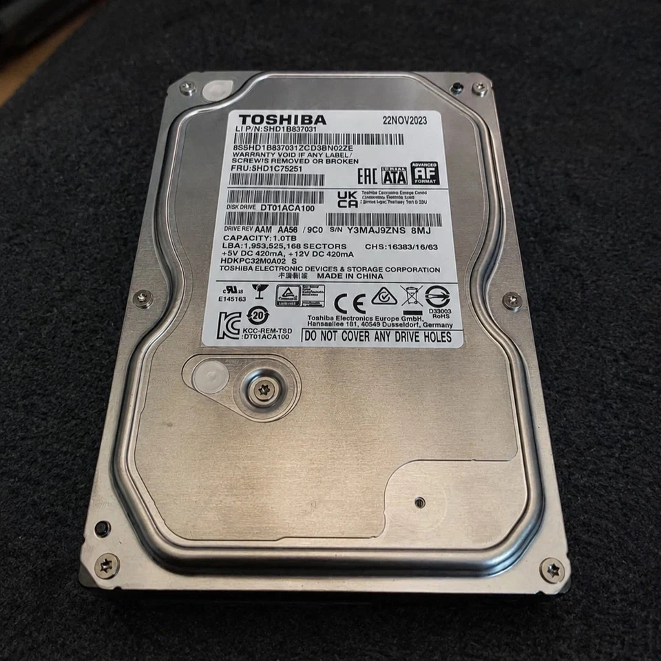 ✅ Hard Disk Interno 1TB TOSHIBA DT01ACA100 SATA 3.5 7200RPM Disco Rigido HDD DVR - Imagen 3 de 4