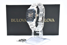 Scatola,Carta 【COME NUOVO】 Orologio Bulova 98A319 Marine Star Cuore Aperto Automatico 45mm