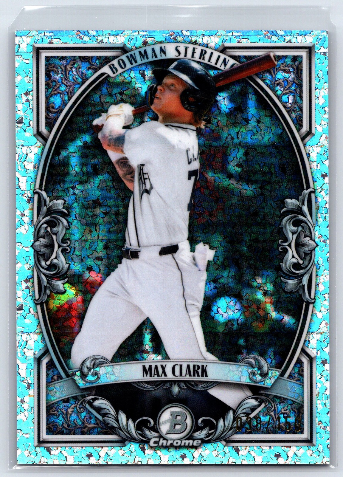 2026 Bowman Max Clark #BST-5 Bowman Sterling Mini Diamond Refractor /150- Tigers