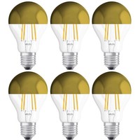 6 X Osram Led Birnen Kopfspiegellampe Mirror 7W Fast 60W E27 Gold Warmweiß 2700K