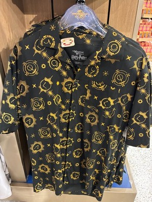 Universal Studios Harry Potter Spell Cast Button Up Shirt NWT