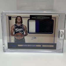 2024-25 Panini One and Devin Carter Rookie Jumbo Jersey Auto RC Patch Blue 24/49