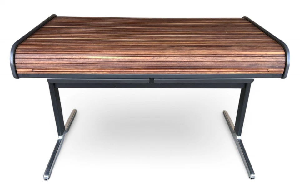 Mid-Century Modern George Nelson for Herman Miller Rosewood Rolltop Desk - Image 4 of 4