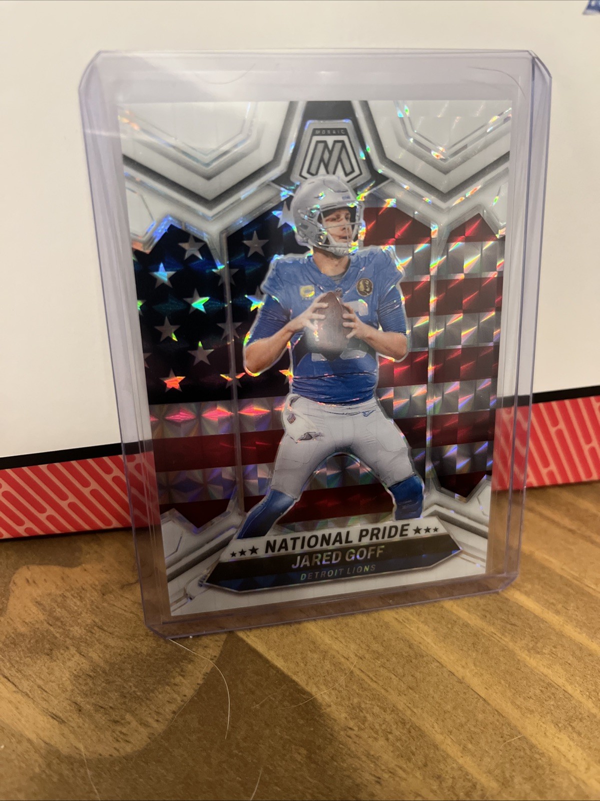 2024 Panini Mosaic JARED GOFF National Pride White Mosaic SSP /25 - LIONS