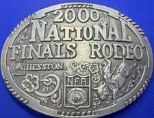 2000 Hesston NFR National Finals Rodeo Cowboys Montana Silversmiths Belt Buckle