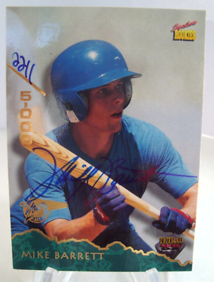 1995 Signature Rookies Tetrad MIKE BARRETT #75 Autograph /5000