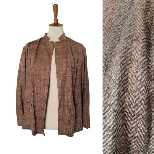 Vintage Gregge Sport Silk Herringbone Multi Color Thread Jacket