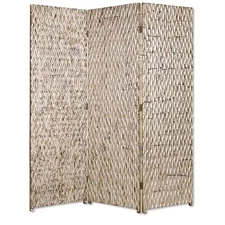 63 X 72 Silver Wood 3 Panel  Screen