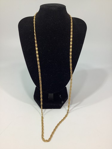Vintage Monet S Link Chain Necklace Gold Tone 28” - Picture 2 of 3