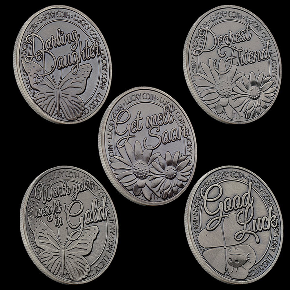 Lotof5LoveMedalsRetroCommemorativeCoinValentinesDayGift-Rare