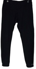 Champion Size Large Black Pocket Zip Leg Leggings Pants l - hole in knee