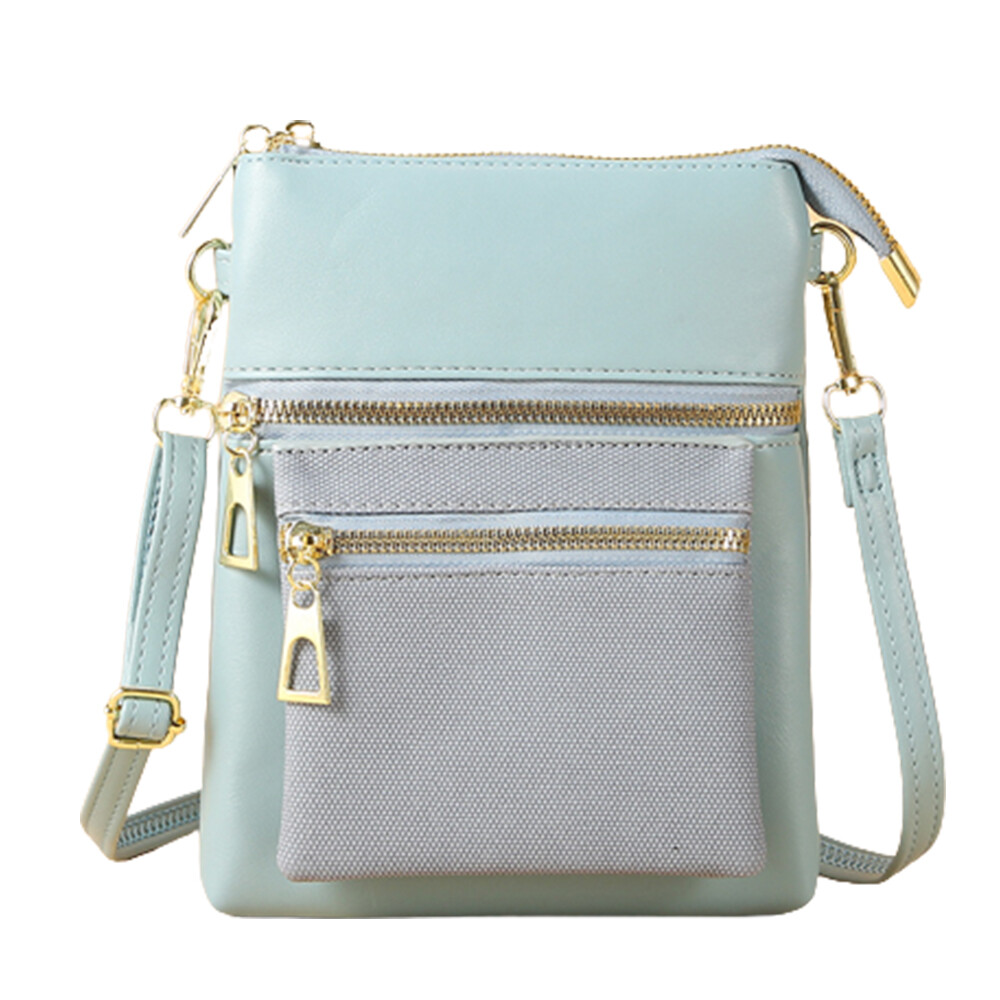 Women Zipper Messenger Bag Mobile Phone Shoulder Bag Cross Body Handbag