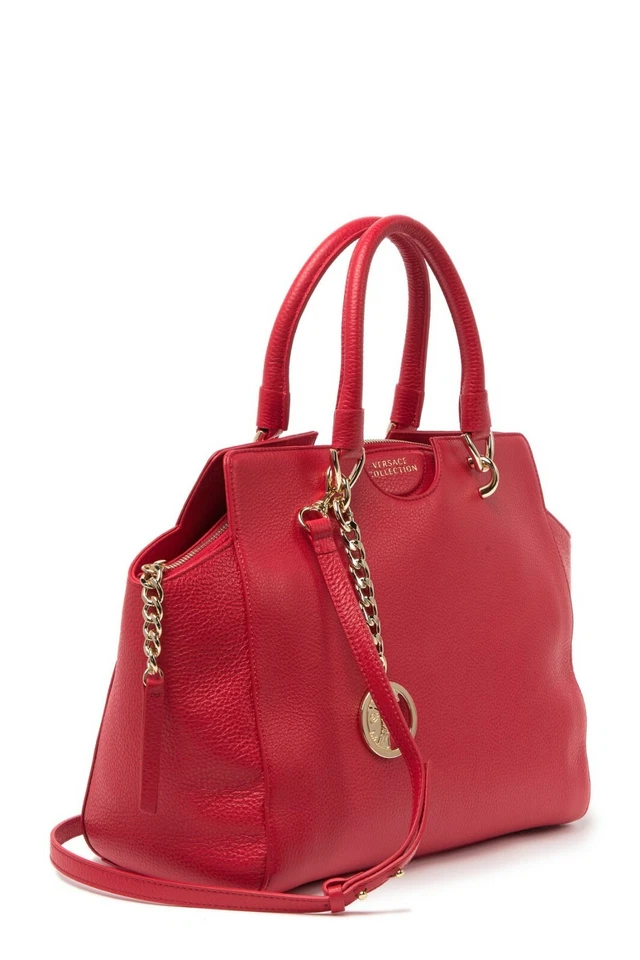 Bolso de Mano Versace V1705 Colección Cuero Rojo Guijarro Foto 4 de 4
