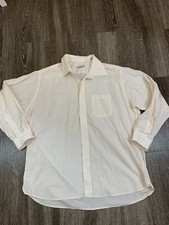 Burberry London Mens 18-R Button Down Pinstripe Dress Shirt Cotton Long Sleeve