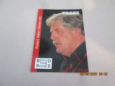 ROBERT YATES OWNER 1995 TRAKS  BEHIND THE SCENES CARD #BTS 12