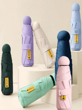 Mini Capsule Travel Pocket Umbrella Anti UV Rays Sun Rain Windproof Snowproof